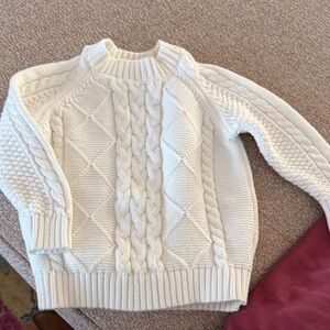 Cozy Cable Knit Sweater - Cream